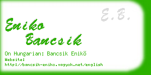 eniko bancsik business card